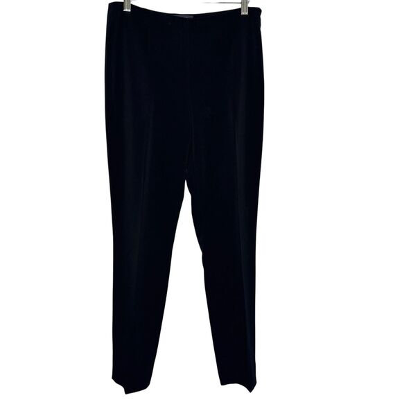 Elie Tahari Pants Womens 6 Black Ankle Slim Tapered Side Zip Triacetate Blend - Picture 1 of 12